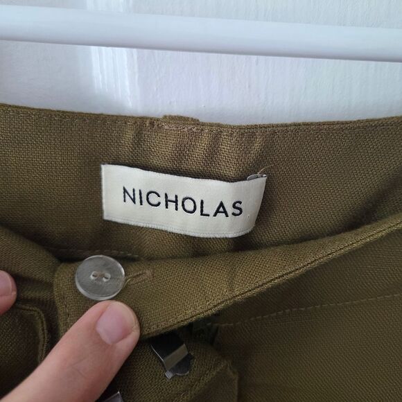 NICHOLAS Olive Green Pants - Picture 2 of 6